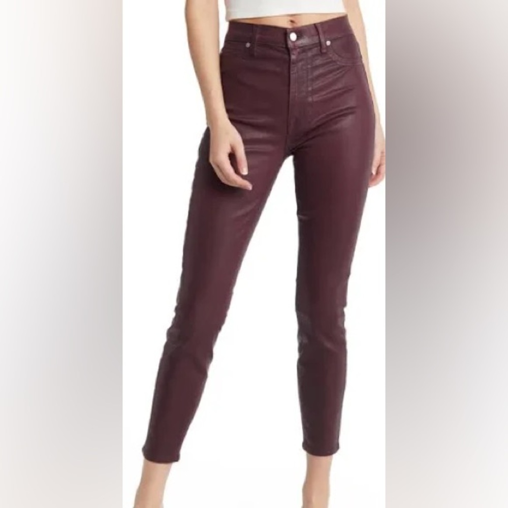 7 for all Mankind Merlot Coated Skinny Jeans 24